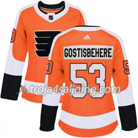Philadelphia Flyers tröja Shayne Gostisbehere 53 Adidas 2017-2018 Orange Authentic - Dame NHL Tröjor